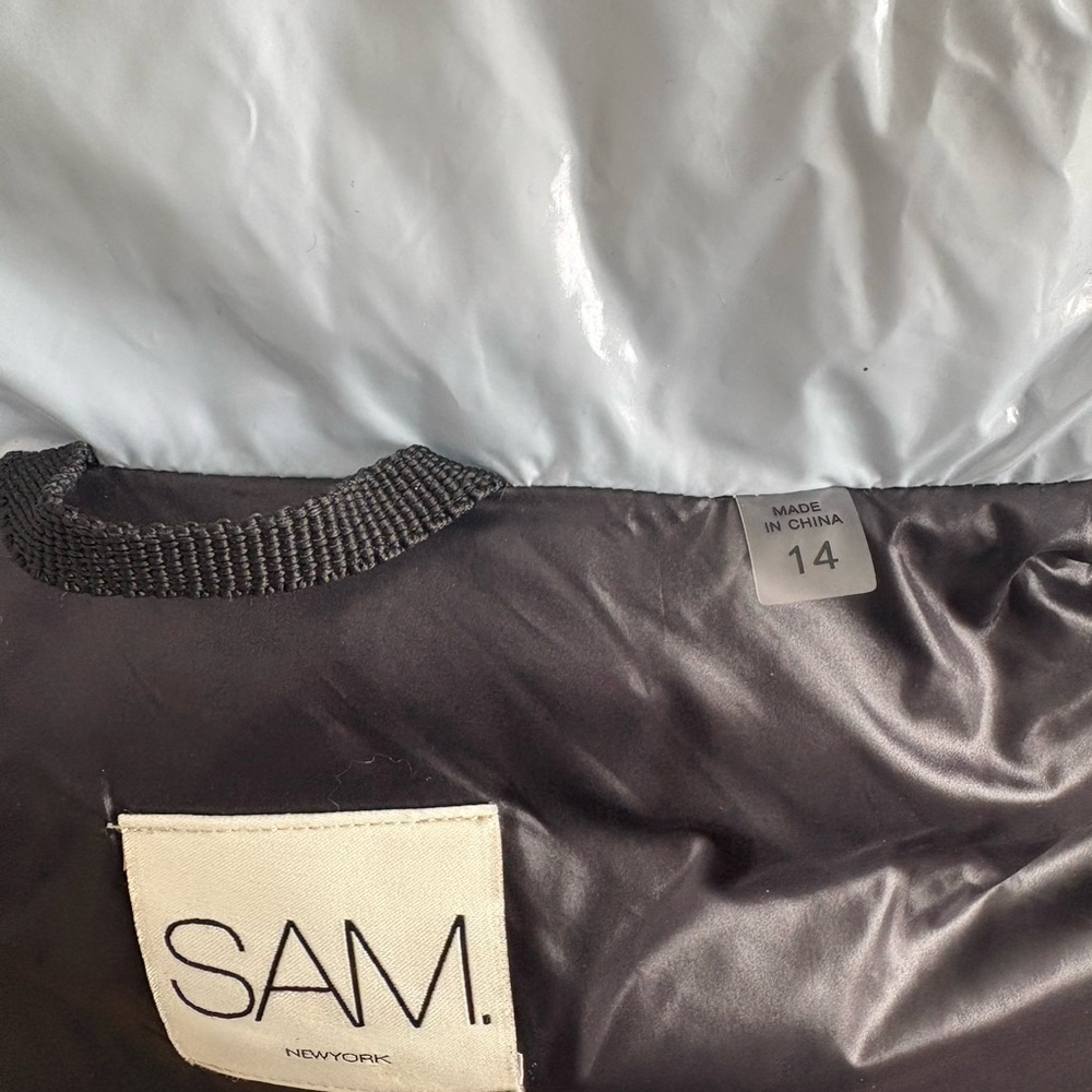 SAM. Shiny Sky Blue Puffer Jacket - Picture 6 of 6